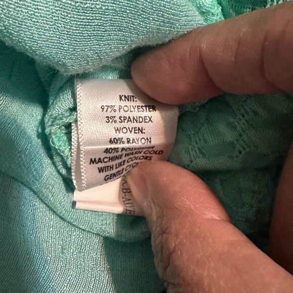 Kim Rogers Cardigan Womens Medium Mint Green Open Front Lightweight Casual Chic - Picture 4 of 7